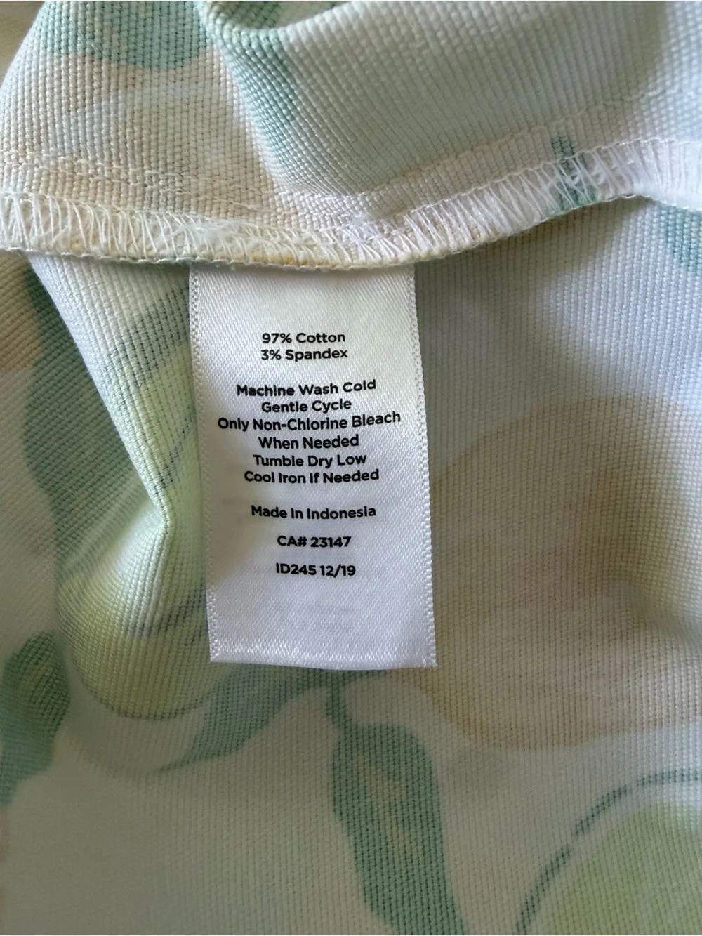Talbots Citrus Print Cotton Blend Side Zip Mini Skirt Size 14